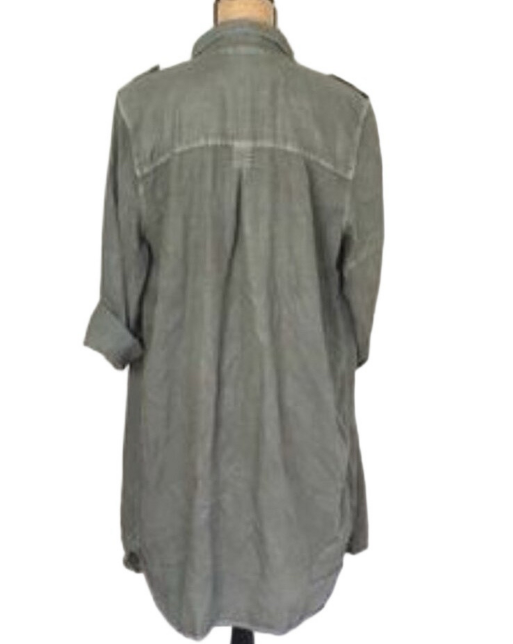 American Eagle Long Button Down Shirt Dress / Duster - Picture 3 of 11